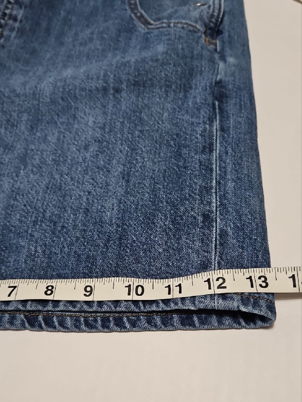 Levi's Denim Short Bib Overalls - Blue Women Jeans Overalls Size L - Picture 10 of 15